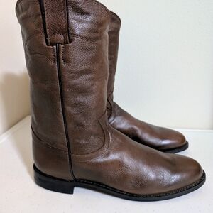 Justin Brown Leather Cowboy Boots. Women's 8.5 B. Used. Like new.